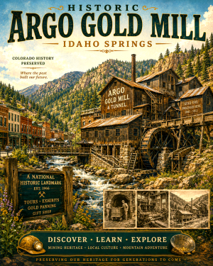 Historic Argo Gold Mill Idaho Springs Colorado Matted Art Print - Wholesale Western Heritage Decor