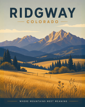 Historic Breckenridge Colorado Main Street Matted Art Print - Wholesale Cabin Decor