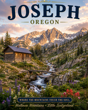 Joseph Oregon Wallowa Mountains Little Switzerland Matted Art Print - Wholesale Alpine Wilderness Art