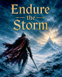 Knight Wall Art Matted Art Print - Endure the Storm Medieval Fantasy Decor