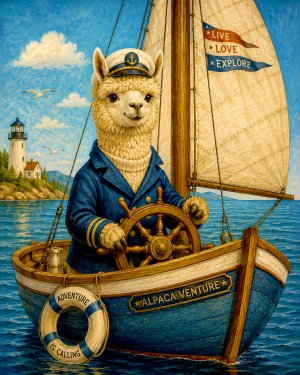 Llama-on-a-Sailboat-Matted-Art-PrintQQWholesale-Fun-Summer-Souvenir.png