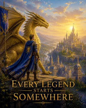 Prince and Dragon Wall Art Matted Art Print - Every Legend Starts Somewhere Kingdom Decor