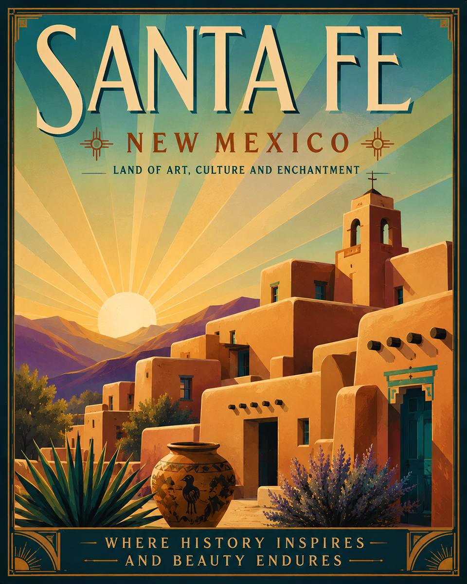Santa Fe Art Print - Wholesale New Mexico Decor