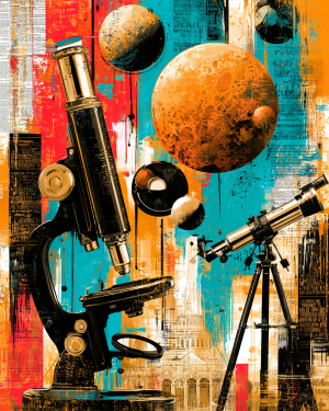 Science Optical Artwork Matted Art Prints for Classrooms