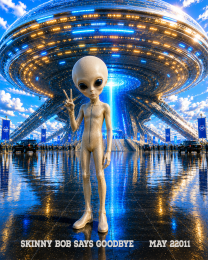 Skinny-Bob-Goodbye-Alien-Matted-Art-Print-Wholesale-Metaphysical-Decor