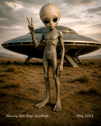 Skinny-Bob-Says-Goodbye-Alien-Matted-Art-Print-Wholesale-Metaphysical-Decor
