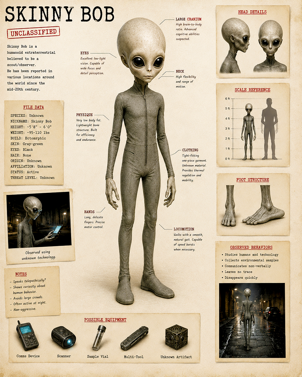 Skinny-Bob-the-Alien-Close-Encounter-Matted-Art-Print-Wholesale-Roswell-Style-Decor