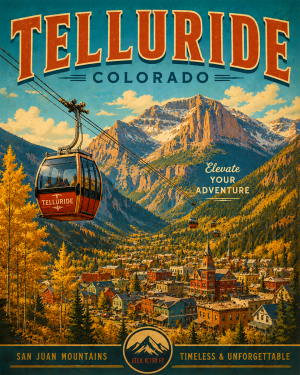 Telluride Colorado Matted Print - Wholesale Gallery Wall Art