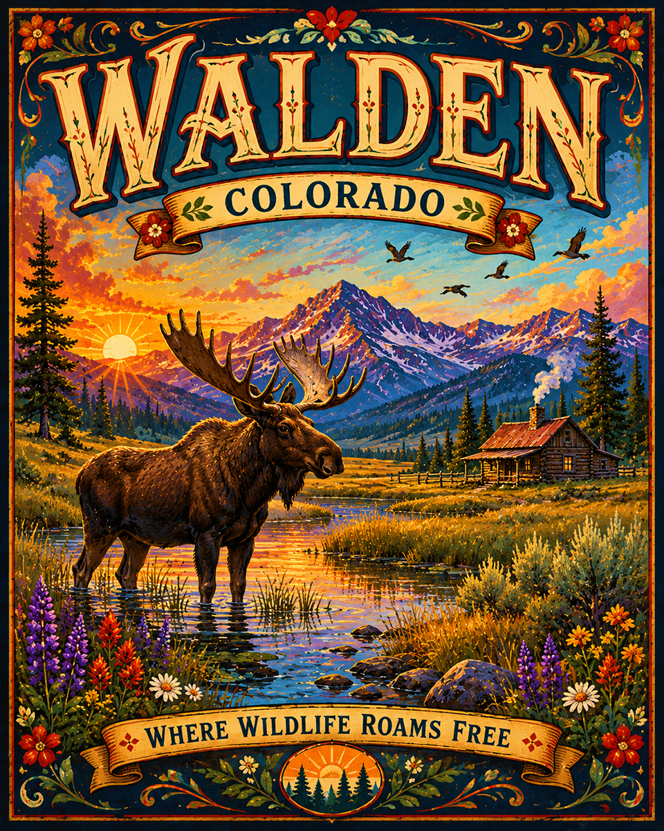 Walden Colorado Matted Art Print - Wholesale High Desert Mountain Decor