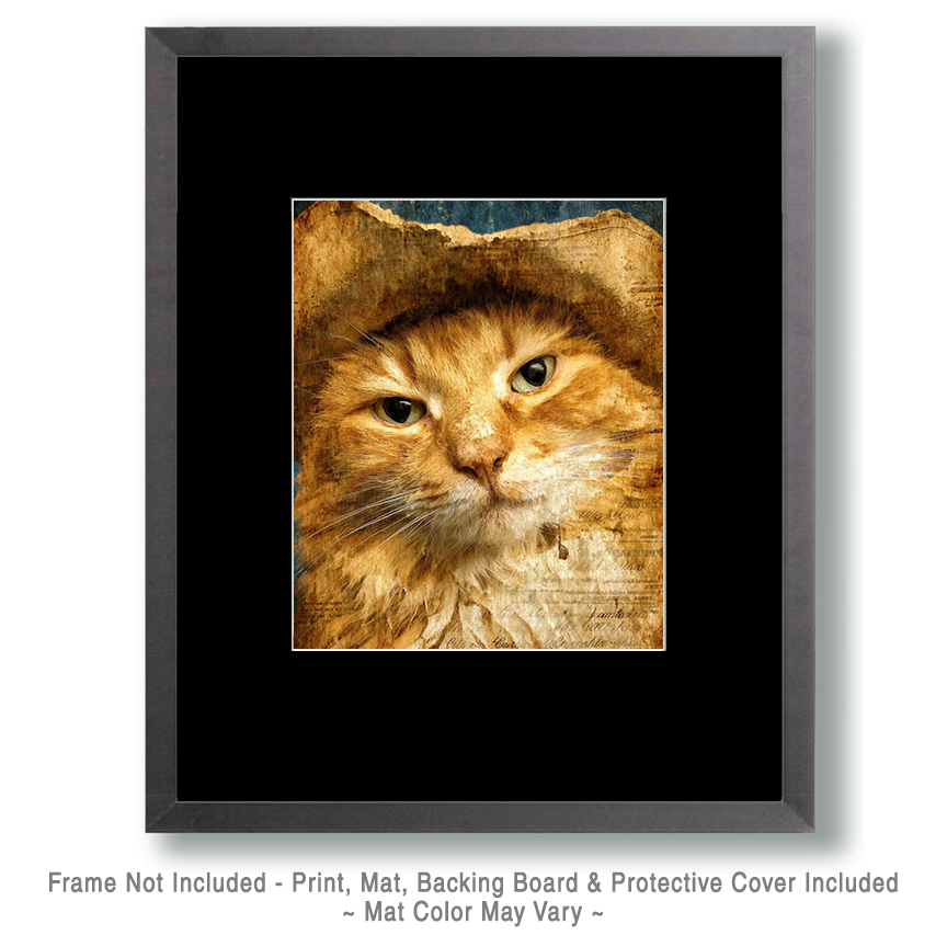 Heath the Tucson Cowboy Cat - Matted Art Print for Wild West Gift Shop Novelty Art - Image 2