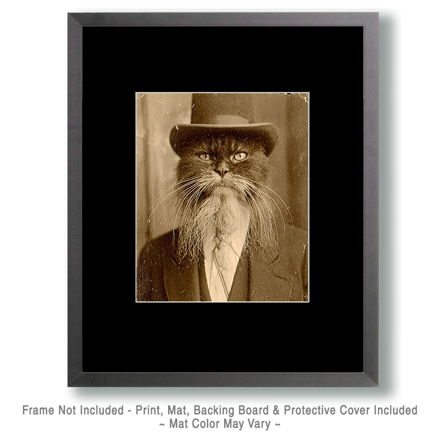 Rawlins the Old Deacon Cowboy Cat - Matted Art Print for Chic Arizona Vacation Home Accent - Image 2